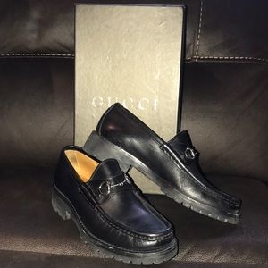 Gucci 1953 leather horsebit loafers black size 8